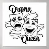 Komedie en tragedie theater maskeert drama Queen B Poster (Voorkant)