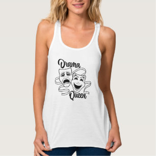 Komedie en tragedie theater maskeert drama Queen B Tanktop