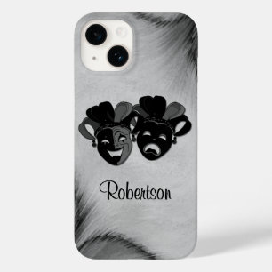 Komedie en Tragedie Theater Narrenmaskers Zilver Case-Mate iPhone 14 Hoesje