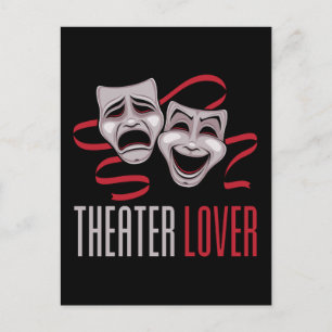 Komedie En Tragedie Theaterliefhebber Briefkaart