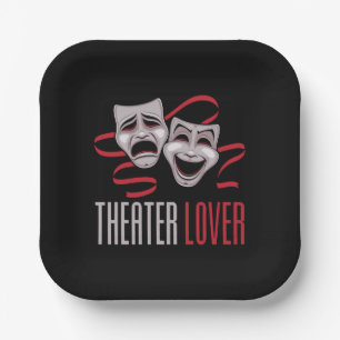 Komedie En Tragedie Theaterliefhebber Papieren Bordje