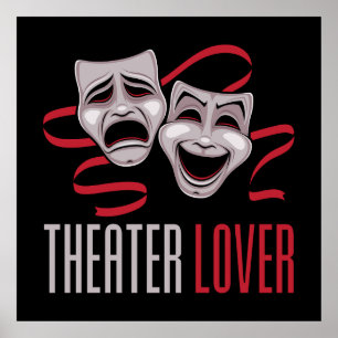 Komedie En Tragedie Theaterliefhebber Poster