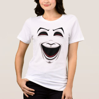 Komedie en tragedie Theatermaskers Gezichten Tri-Blend Shirt