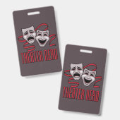 Komedie En Tragedie Theaternerd Badge (Voor- en achterkant)