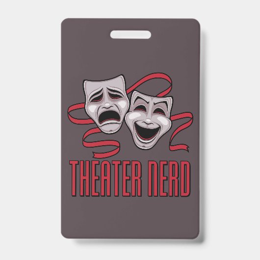 Komedie En Tragedie Theaternerd Badge (Voorzijde)