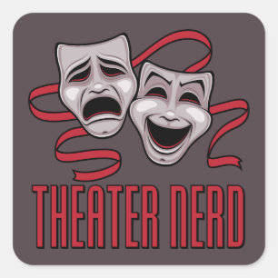 Komedie En Tragedie Theaternerd Vierkante Sticker