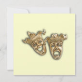Komedie- en tragediemaskers uitnodiging (Achterkant)