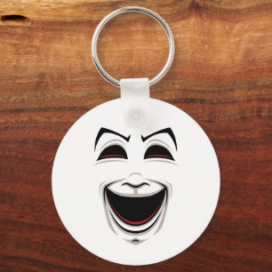 Komedie- en tragedietheatermaskers gezichten sleutelhanger