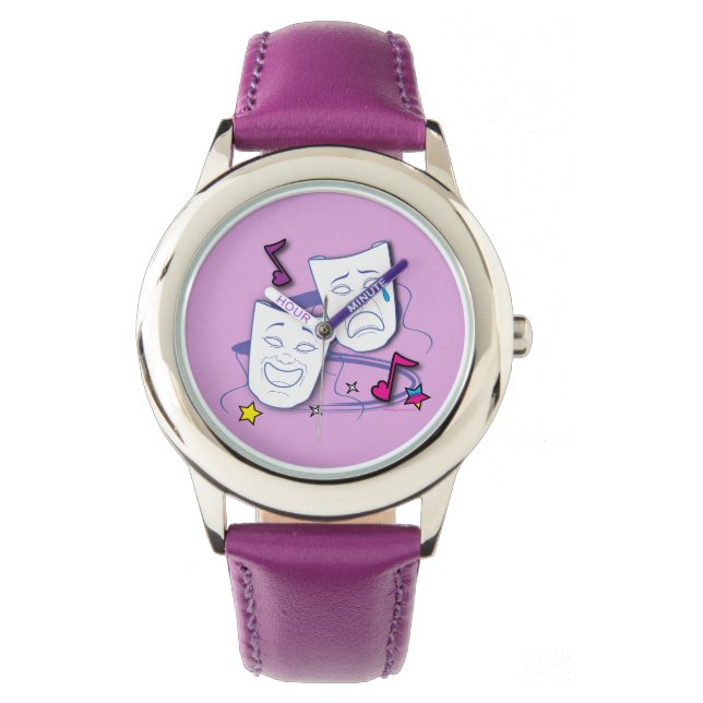 Komedie Tragedie Drama Maskers Horloge (Voorkant)