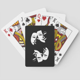 Komedie Tragedie Zwart en Wit Theater Masker Pokerkaarten