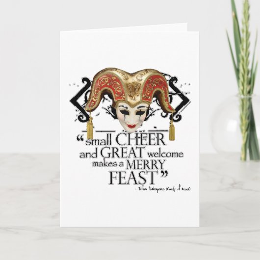 Komedie van het Citaat van het Feest van Fouten Kaart (Voorkant)
