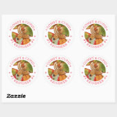 KOMEET CUPID RENDIER Grote ronde Stickers (Vel)