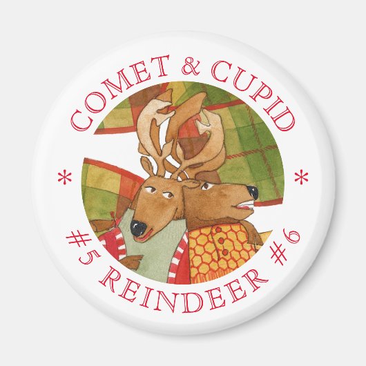 KOMEET CUPID RENDIER Ronde magneet (Voorkant)