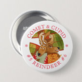 KOMEET CUPID RENDIER Ronde Pin Button (Voorkant /achterkant)