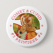 KOMEET CUPID RENDIER Ronde Pin Button (Voorkant)