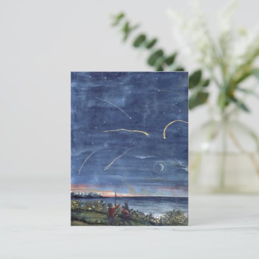  komeet-illustratie Etoiles Couzantes Briefkaart (Staand voorkant)