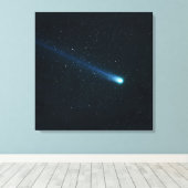 Komeet in nachthemel canvas afdruk (Insitu (Houten vloer))
