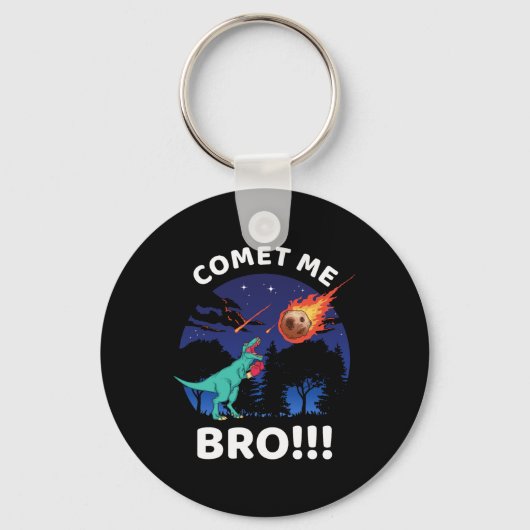 Komeet Me Bro Grappige Boksen T Rex Dinosaur Pun U Sleutelhanger (Voorkant)