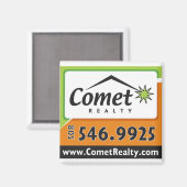 Komeet Realty magneet (Voorkant / Achterkant)