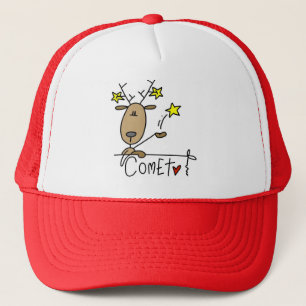Komeet Rendier Kerst T-shirts en Cadeaus Trucker Pet