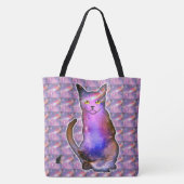 Komeet Ruimte In Kat Tote Bag (Achterkant)