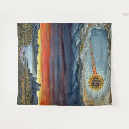 komeet schilderij print wandkleed (Voorkant (horizontaal))