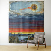 komeet schilderij print wandkleed (In situ)