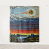 komeet schilderij print wandkleed (Voorkant)