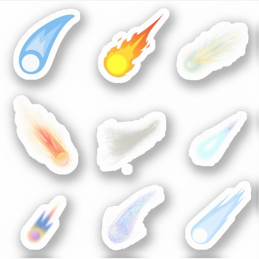 Komeet Stickers (Voorkant)