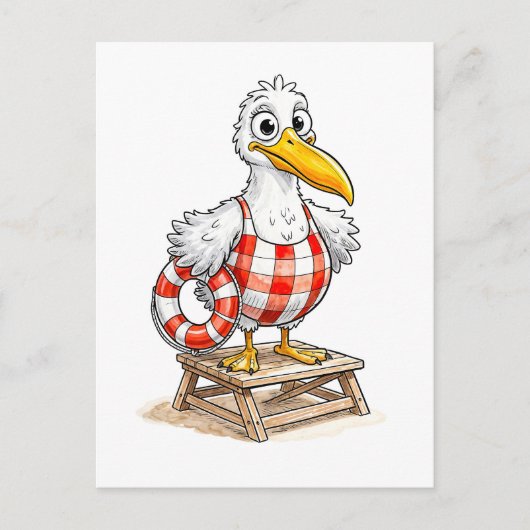 Komeet Strip Redder Vogel Briefkaart (Voorkant)