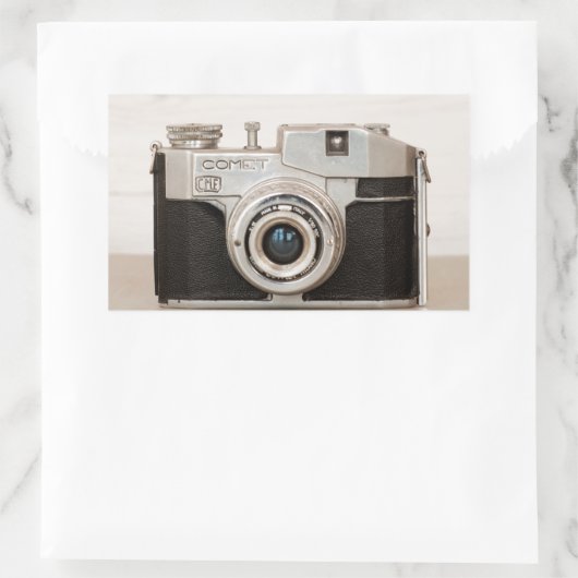 komeetcamera rechthoekige sticker (Tas)