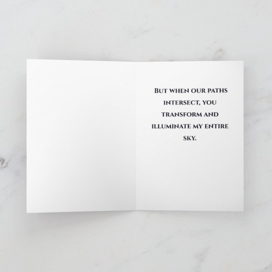 Komeetkaart (Romantisch) Kaart (Binnen)