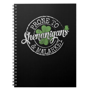 Komen voor Shenanigans & Malarkey Fun Clovers St.  Notitieboek