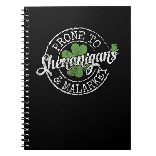 Komen voor Shenanigans & Malarkey Fun Clovers St.  Notitieboek (Voorkant)