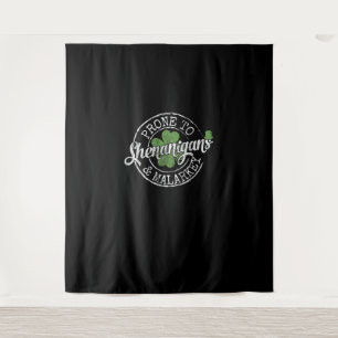Komen voor Shenanigans & Malarkey Fun Clovers St. Wandkleed
