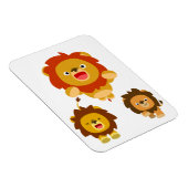 'Komend!' 3 Cute Cartoon Lions Flexible Magnet Magneet (Rechterzijde)