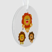 'Komend!' 3 Cute Cartoon Lons Acrylisch Ornament (voorkant)