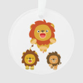 'Komend!' 3 Cute Cartoon Lons Acrylisch Ornament (voorkant)