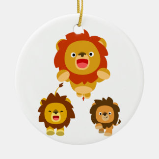 'Komend!' Drie Cute Cartoon Lions Ornament