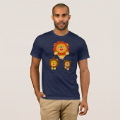 'Komend!' Drie Cute Cartoon Lions T-Shirt (Voorkant volledig)