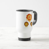 'Komend!' Drie Cute Cartoon Lions Travel Mug Reisbeker (Voorkant rechts)