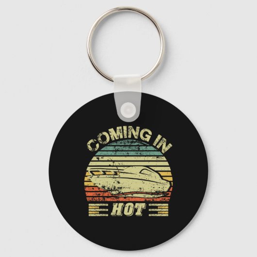 Komend in hete shirt Pontoon Captain Sleutelhanger (Voorkant)