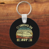 Komend in hete shirt Pontoon Captain Sleutelhanger (Voorkant)