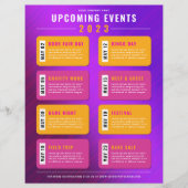 Komend Kalender van de Brochure van Gebeurtenissen (Voorkant)