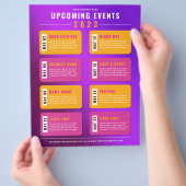 Komend Kalender van de Brochure van Gebeurtenissen (Hand)