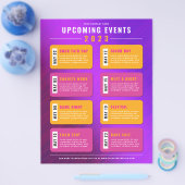 Komend Kalender van de Brochure van Gebeurtenissen (Enkel)