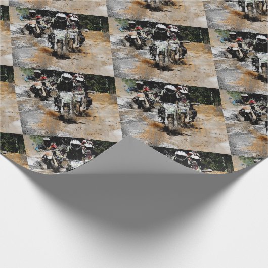 Komend! - Motocross Racer Cadeaupapier (Hoek)