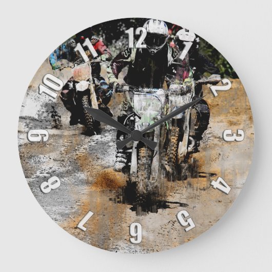 Komend! - Motocross Racer Grote Klok (Voorkant)