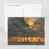 komend Storm op Sunset in Key West, Florida Briefkaart (Voorkant / Achterkant)