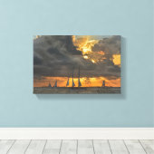 komend Storm op Sunset in Key West, Florida Canvas Afdruk (Insitu (Houten vloer))